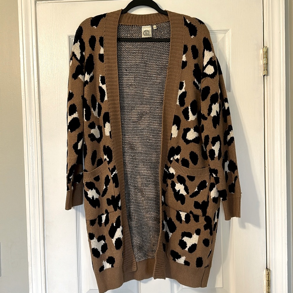 Animal Print Cardigan Size L/XL